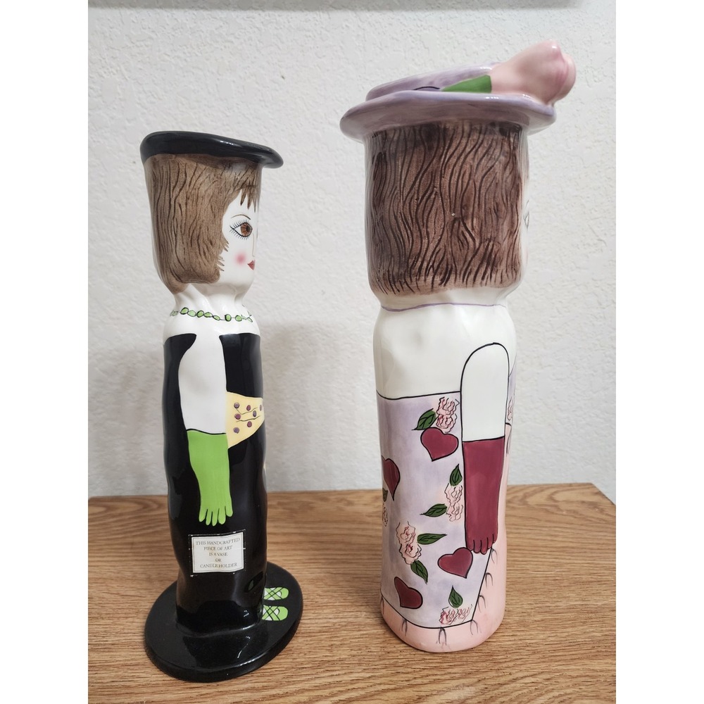 Lauren & Suzie by Susan Paley For GANZ Bella Casa Vase Candle Holder Set of 2 - Picture 2 of 13